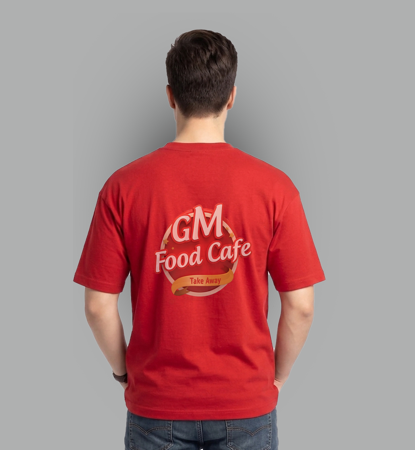 Men's 'GM FOOD CAFE' Graphic Polo T-Shirt