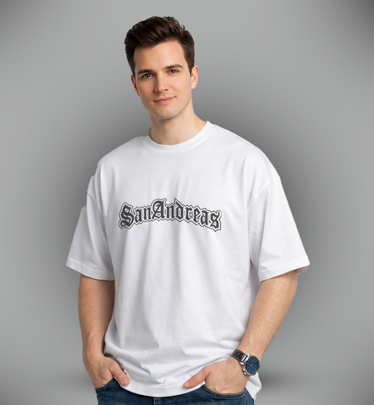 Men's 'SAN ANDREAS' Graphic Drop Shoulder