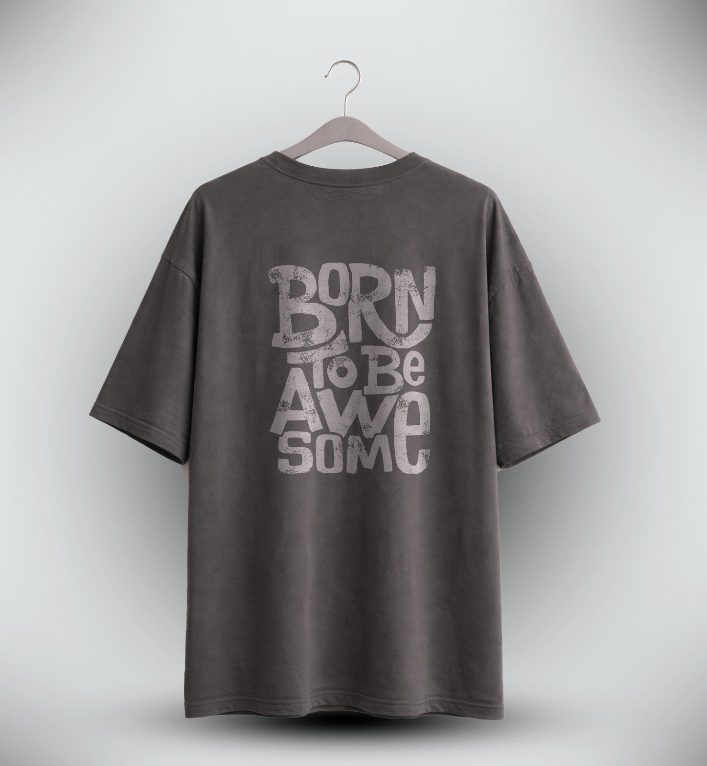Men's 'BORN TO BE AWSOME' Graphic Drop Shoulder