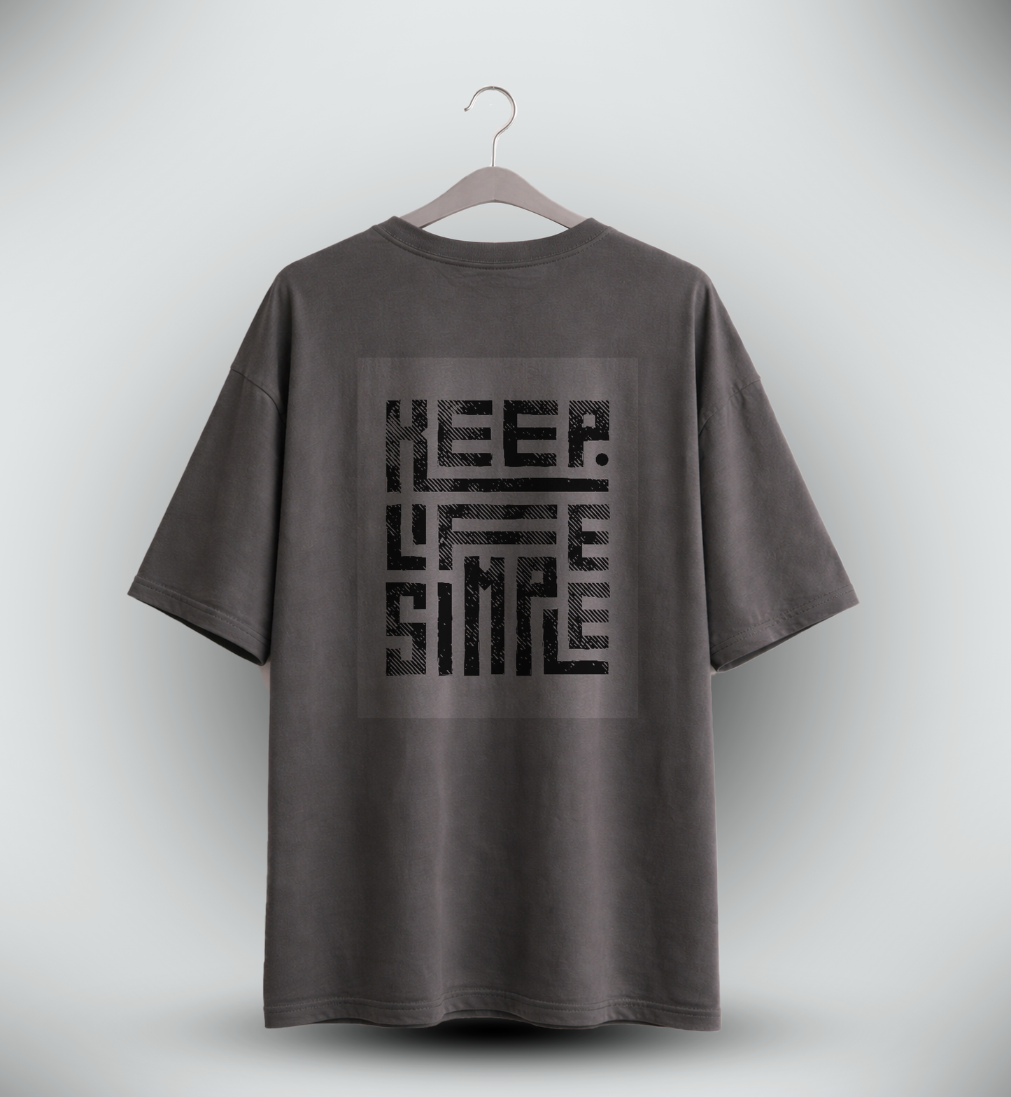 Men's 'KEEP LIFE SIMPLE' Graphic Drop Shoulder