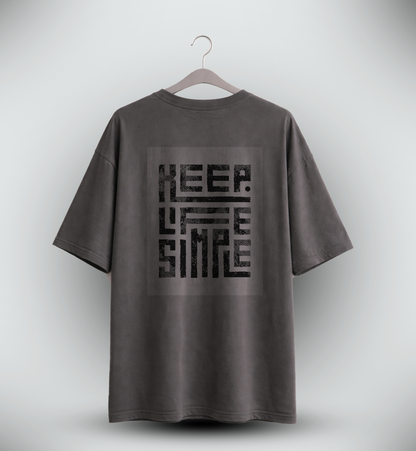 Men's 'KEEP LIFE SIMPLE' Graphic Drop Shoulder