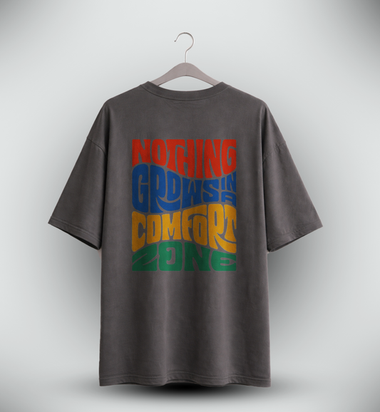 Men's 'NOTHING GRDWS IN A COMFORT ZONE' Graphic Drop Shoulder