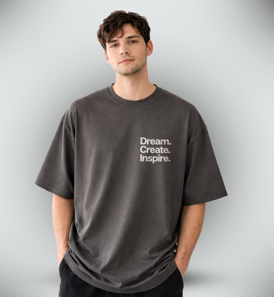 Men's 'DREAM CREATE INSPIRE' Graphic Drop Shoulder