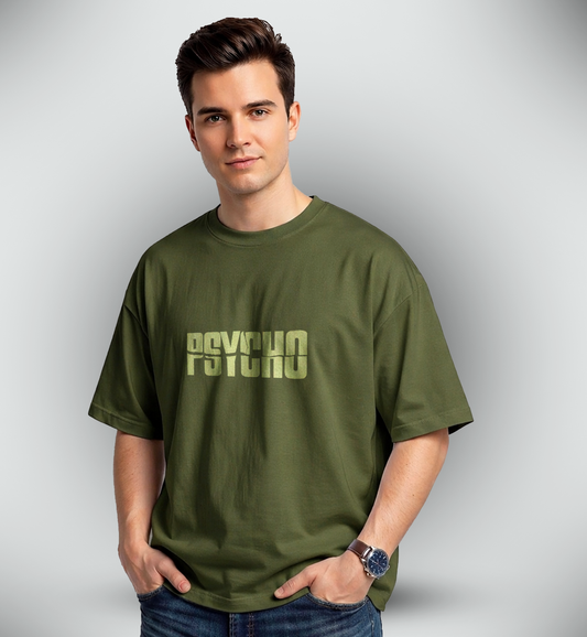 Men's 'PSYCHO' Graphic Drop Shoulder