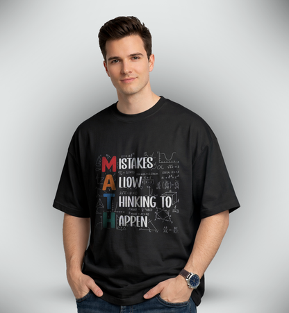 Men's 'MATH' Graphic Drop Shoulder