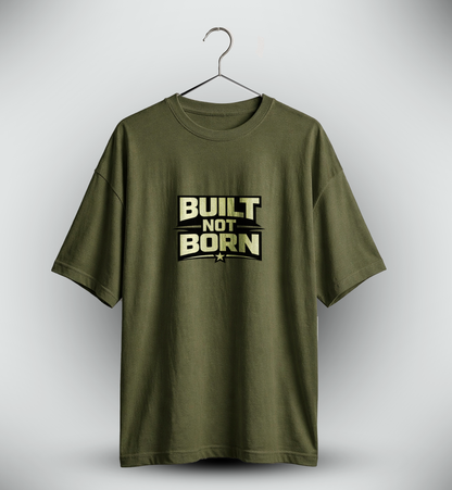 Men's 'BUILT NOT BORN' Graphic Drop Shoulder