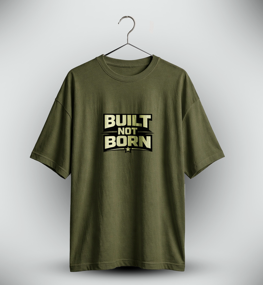 Men's 'BUILT NOT BORN' Graphic Drop Shoulder
