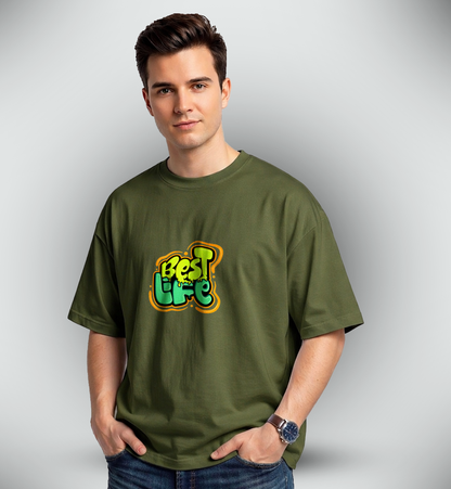 Men's 'BEST LIFE' Graphic Drop Shoulder