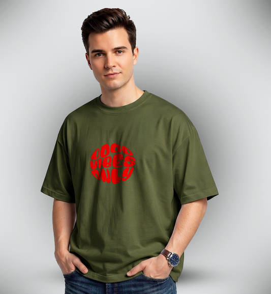 Men's 'GOOD VIBES ONLY' Graphic Drop Shoulder