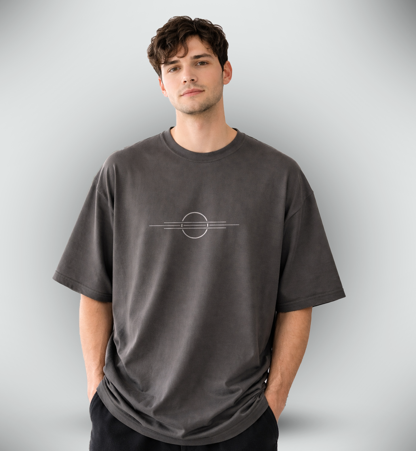 Men's 'AGHORI MHORI MEI' Graphic Drop Shoulder
