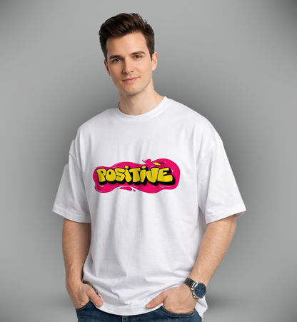 Men's 'POSITIVE' Graphic Drop Shoulder