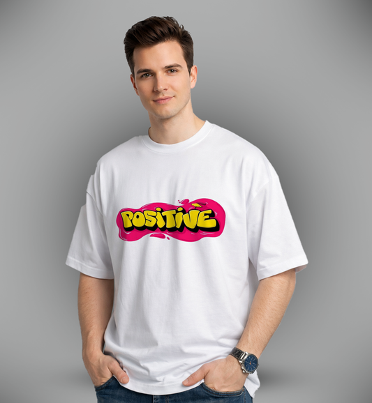 Men's 'POSITIVE' Graphic Drop Shoulder
