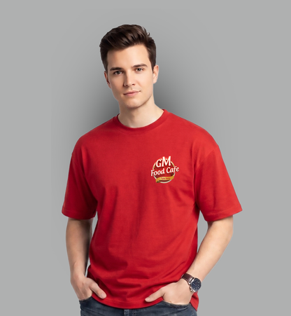 Men's 'GM FOOD CAFE' Graphic Polo T-Shirt