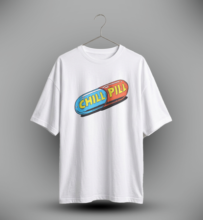 Men's 'CHILL PILL' Graphic Drop Shoulder
