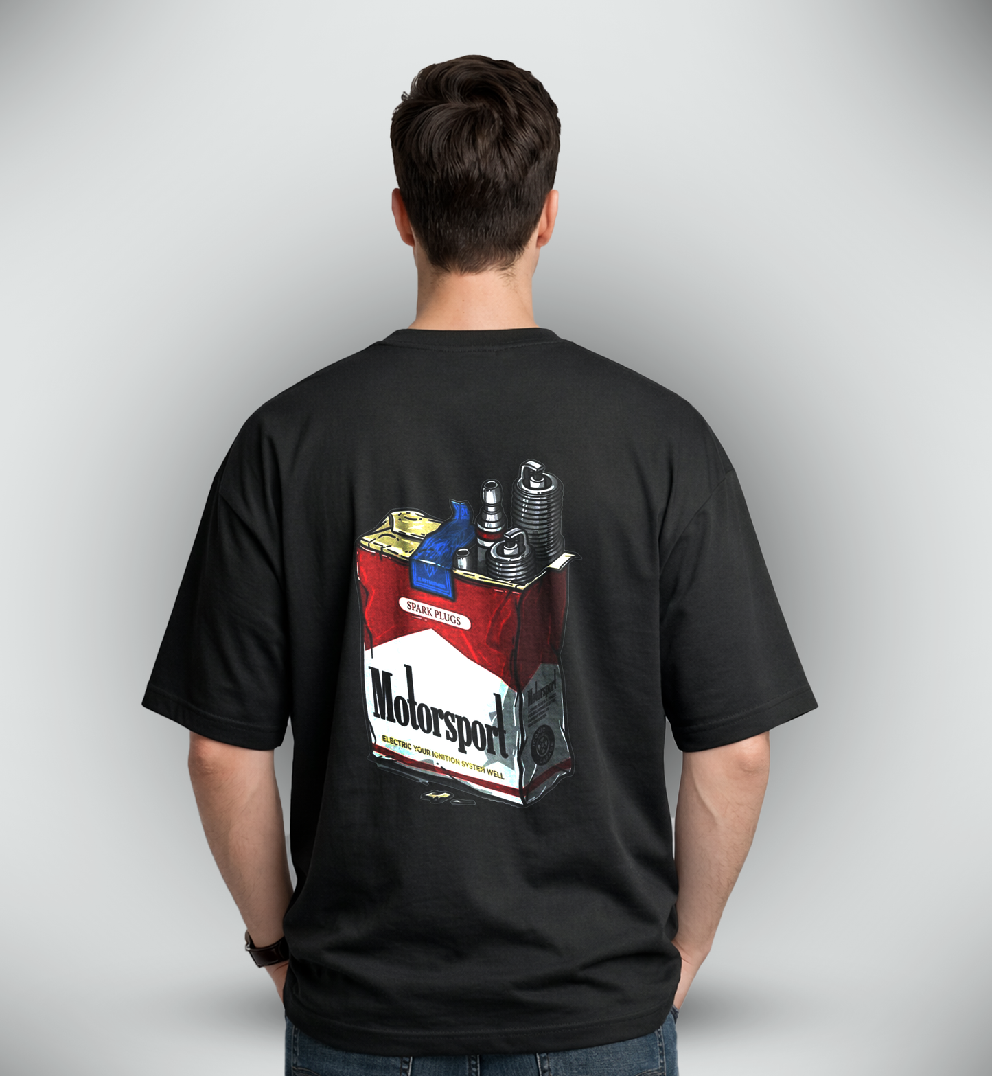 Men's 'MOTORSPORTS' Graphic Drop Shoulder