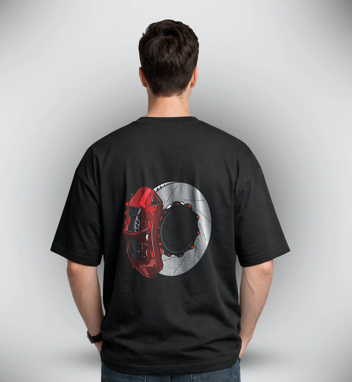 Men's 'DISC CALIPAR' Graphic Drop Shoulder