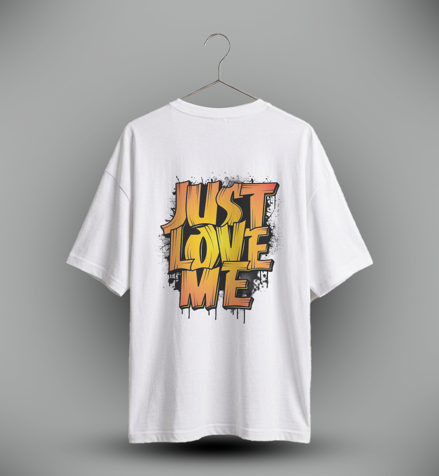 Men's 'JUST LOVE ME' Graphic Drop Shoulder