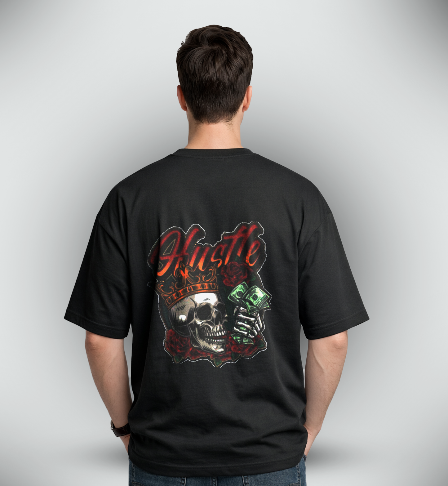 Men's 'HUSTLE' Graphic Drop Shoulder