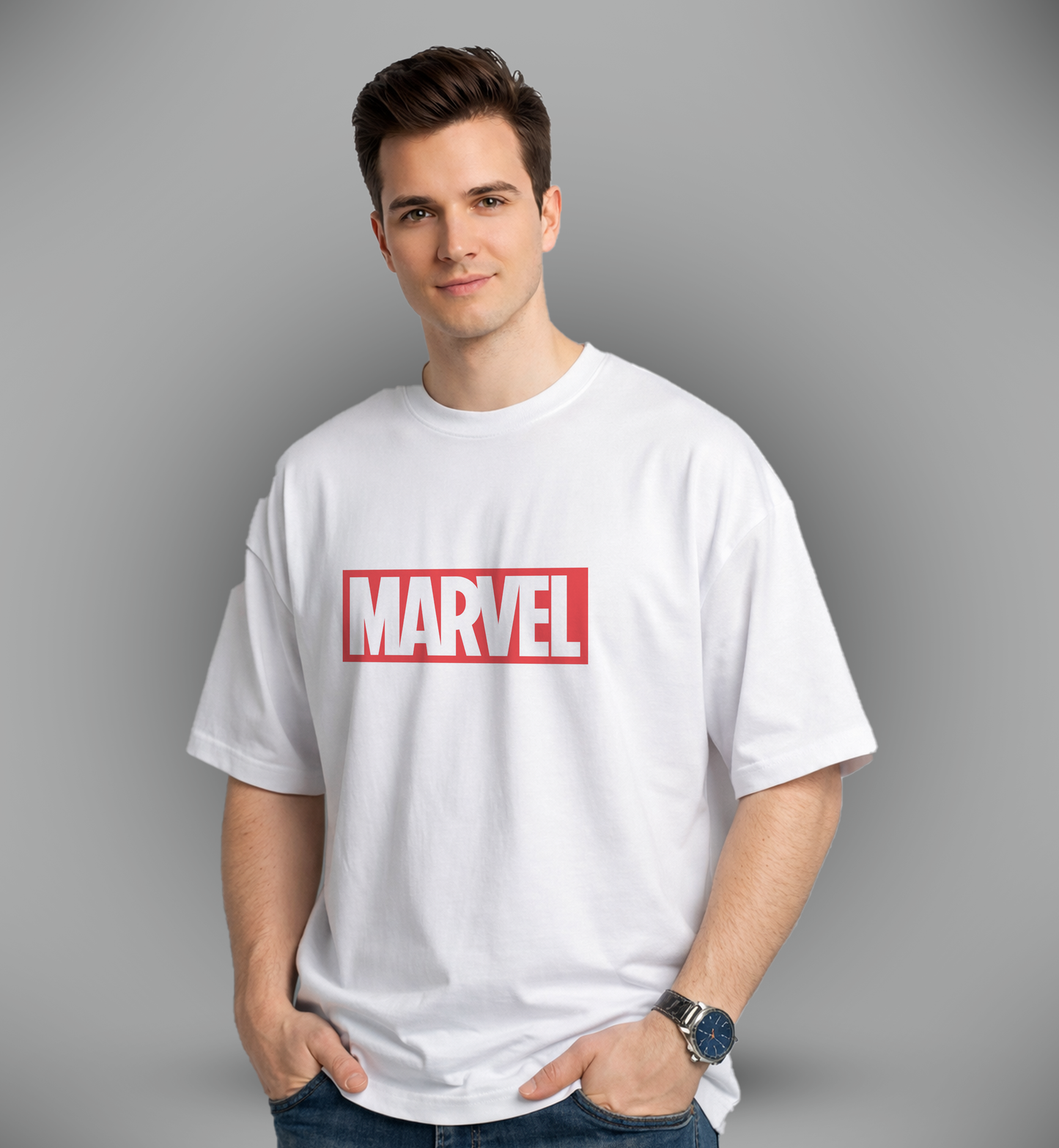 Men's 'MARVEL' Graphic Drop Shoulder