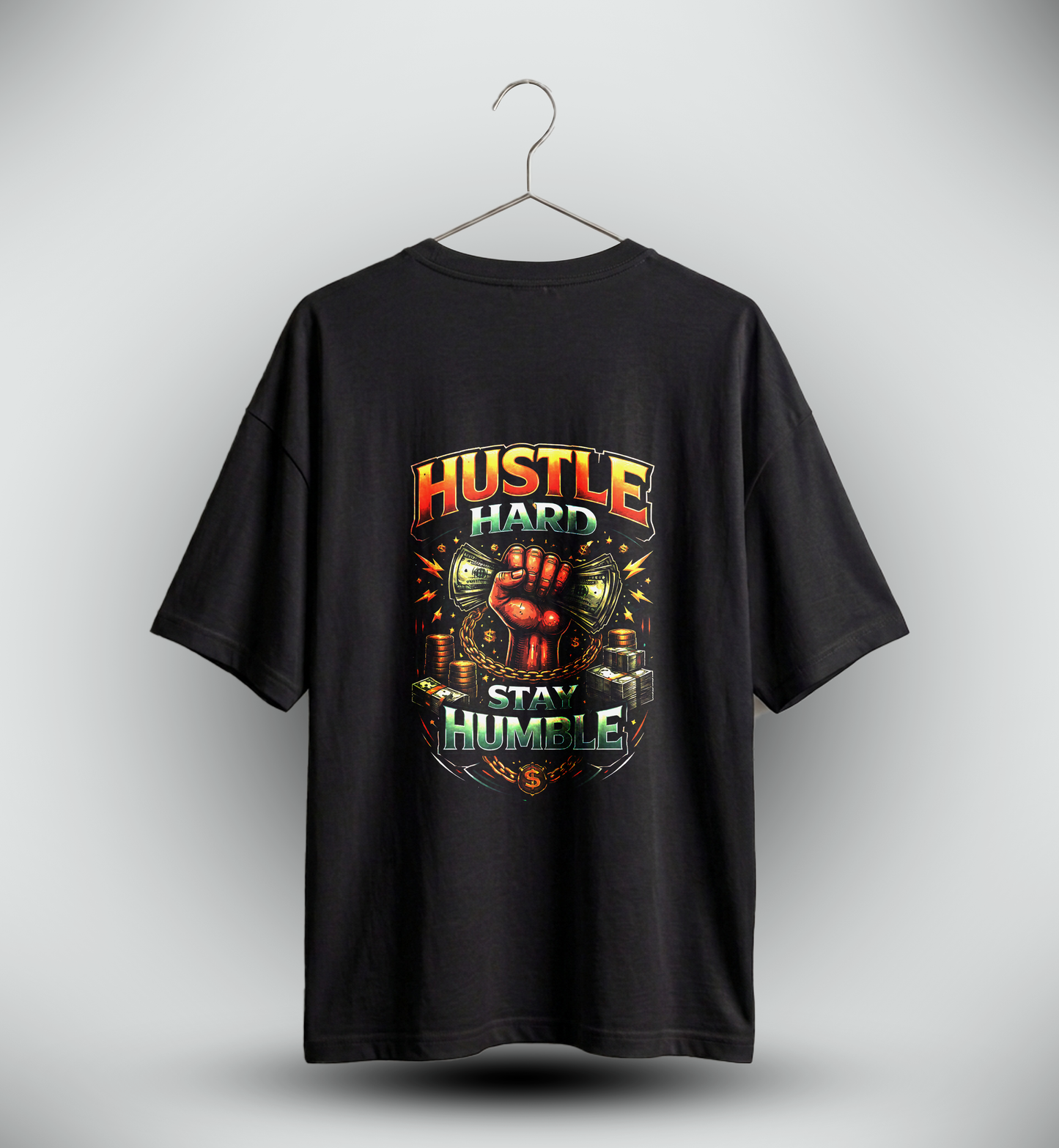 Men's 'HUSTLE' Graphic Drop Shoulder