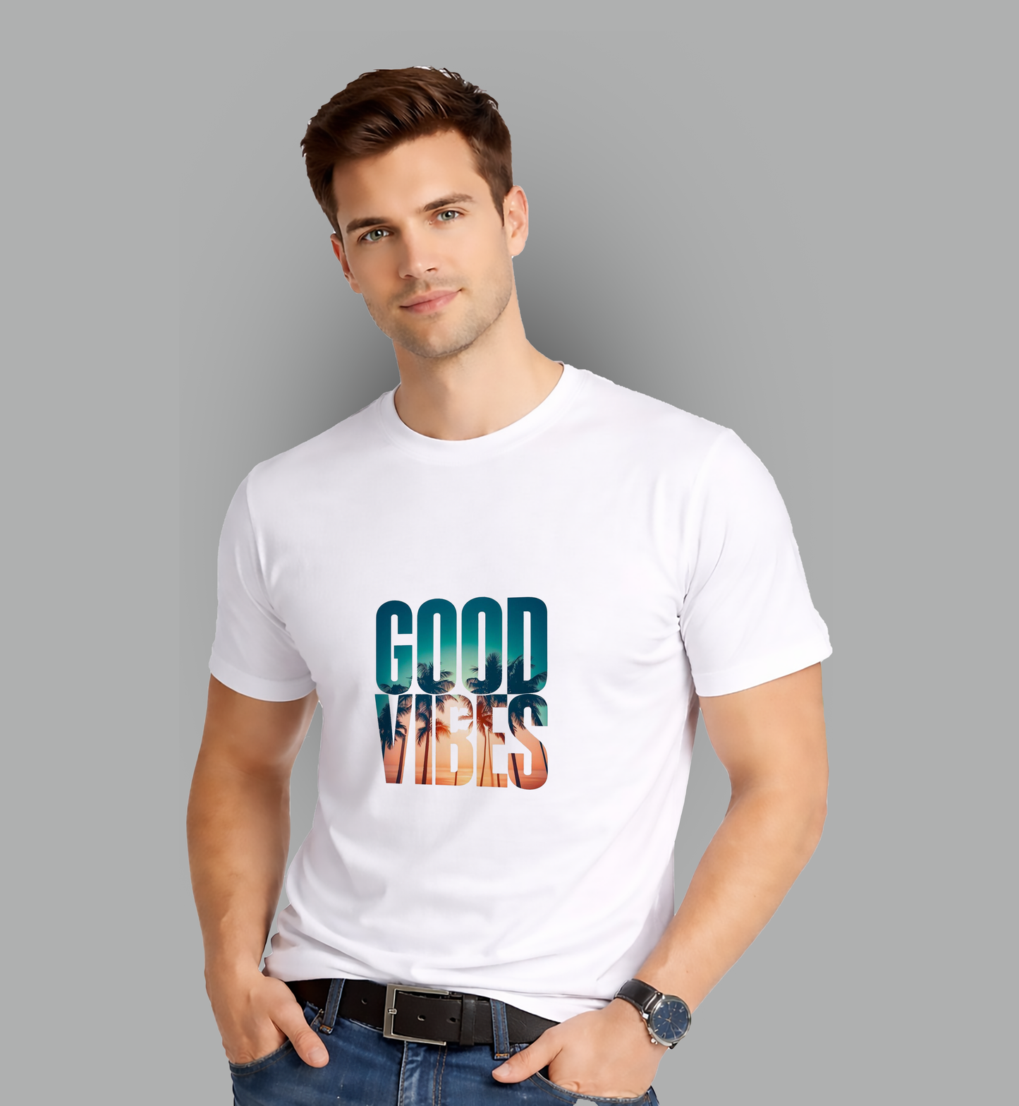 Men's 'GOOD VIBES' Graphic T-Shirt