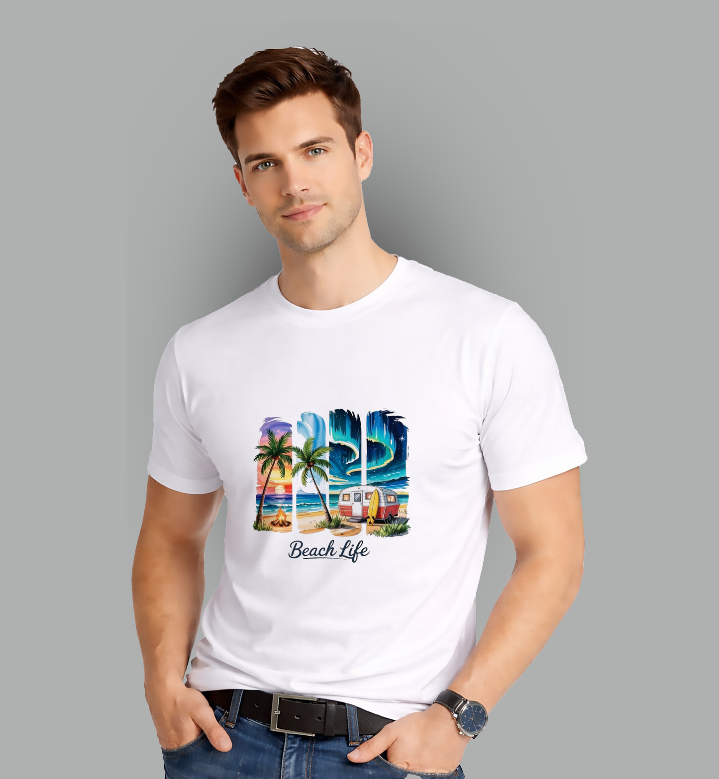 Men's 'BEACH LIFE' Graphic T-Shirt