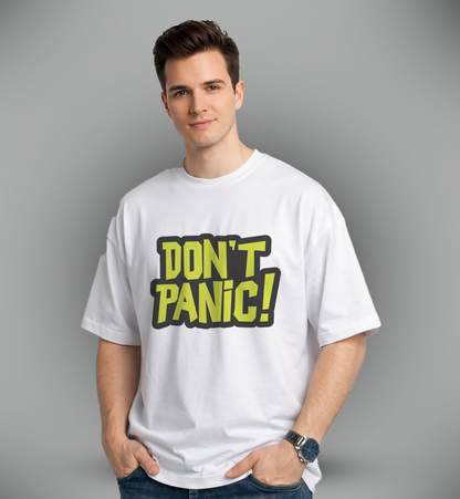 Men's 'DON'T PANIC' Graphic Drop Shoulder