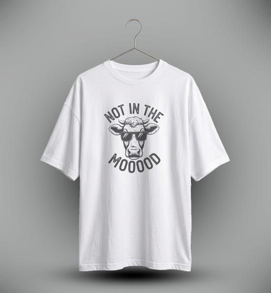 Men's 'NOT IN THE MOOOOD' Graphic Drop Shoulder