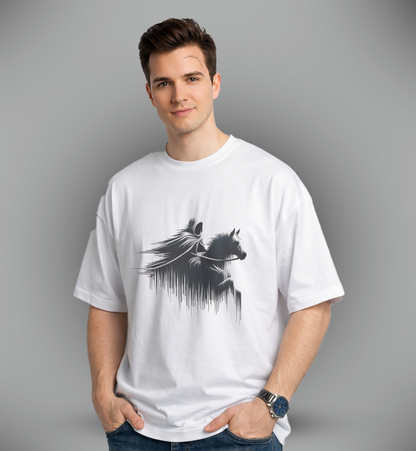 Men's 'KNIGHT RIDER' Graphic Drop Shoulder
