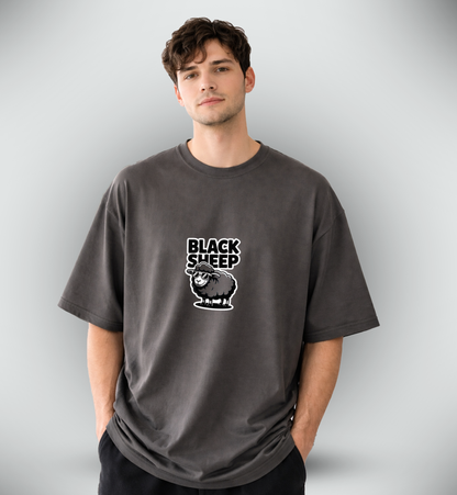Men's 'BLACK SHEEP' Graphic Drop Shoulder