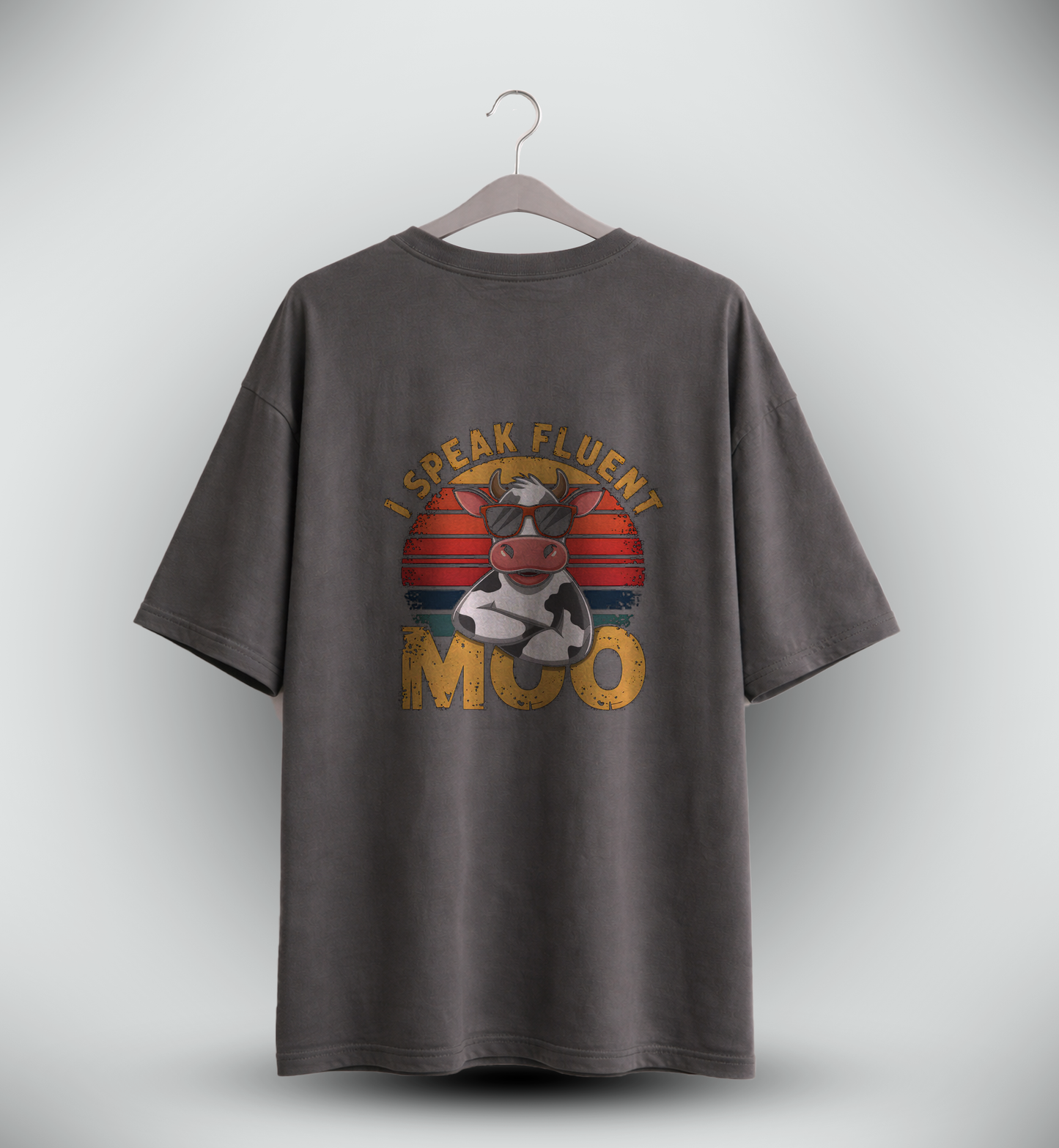 Men's 'MOOOO' Graphic Drop Shoulder