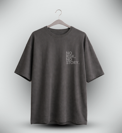 Men's 'NO RISK NO STORY' Graphic Drop Shoulder